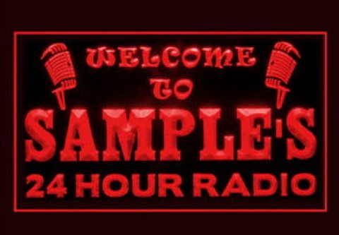 Custom Name 24 Hour Radio LED Neon Sign